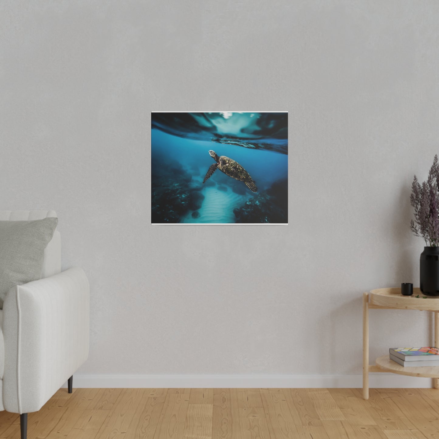 Ocean Grace: Sea Turtle Journey Canvas Art