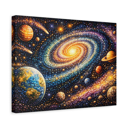 Galaxy Spiral Matte Canvas Wall Art — Colorful Space Planets Decor Canvas image 28