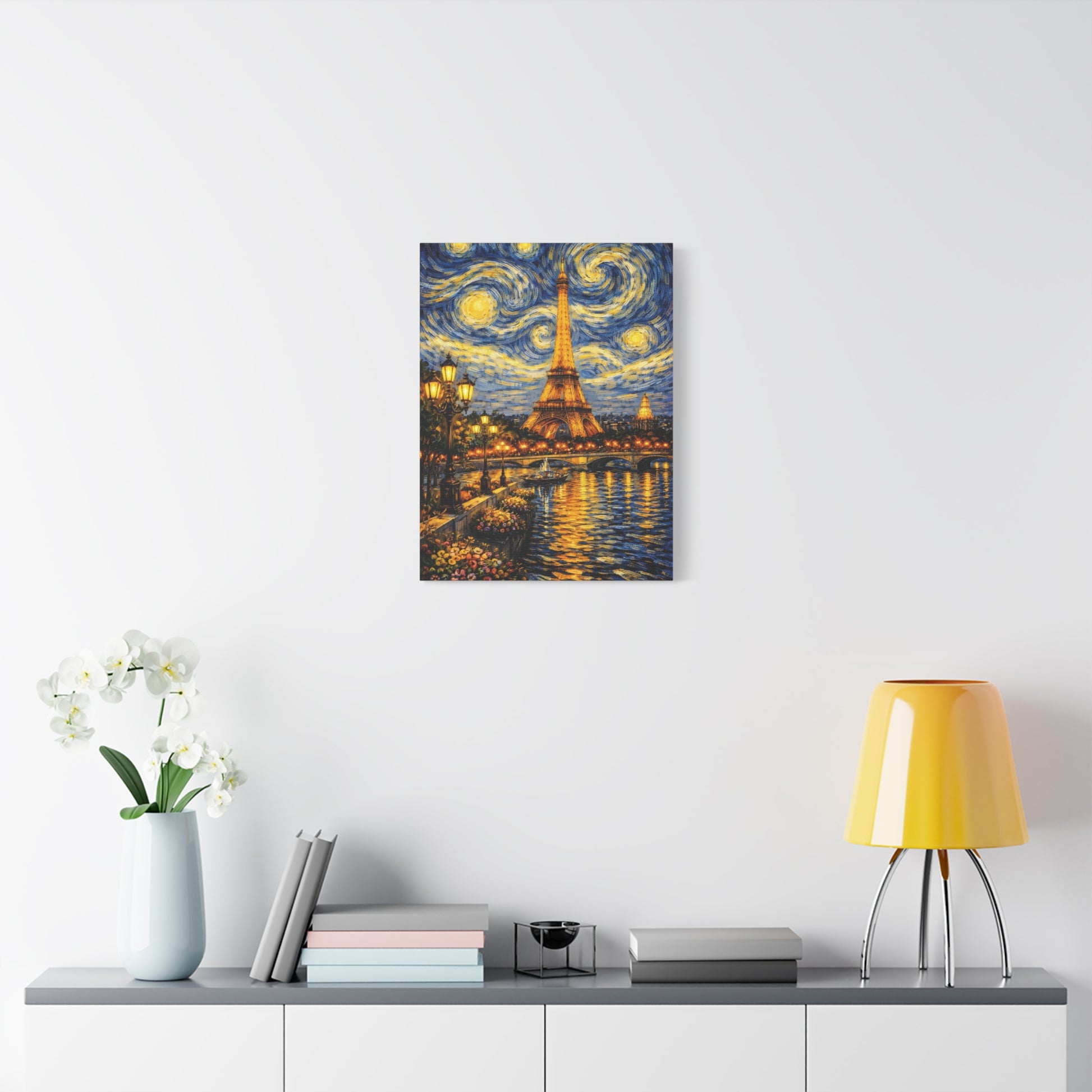 Paris in a Starry Dream – Eiffel Tower Van Gogh Inspired Canvas Print in Van Gogh style canvas art, product image 39 of 64
