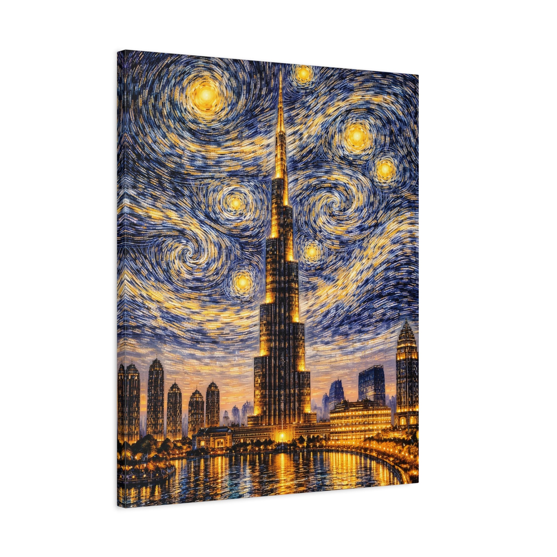 Burj Khalifa Beneath a Starry Sky – Van Gogh Inspired canvas wall art, product image 51 of 68