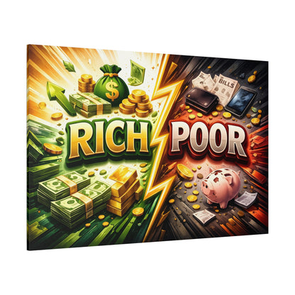 Rich vs Poor Abstract Money Mindset Canvas Canvas image 70