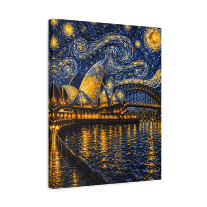Sydney Opera House in a Starry Dream – Van Gogh Inspired Canvas Print in Van Gogh style canvas art, product image 31 of 60