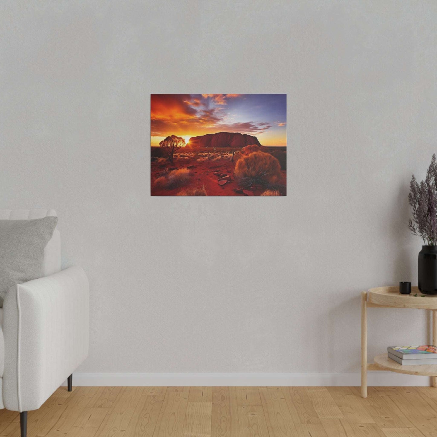 Desert Majesty: Uluru Sunset Canvas Print