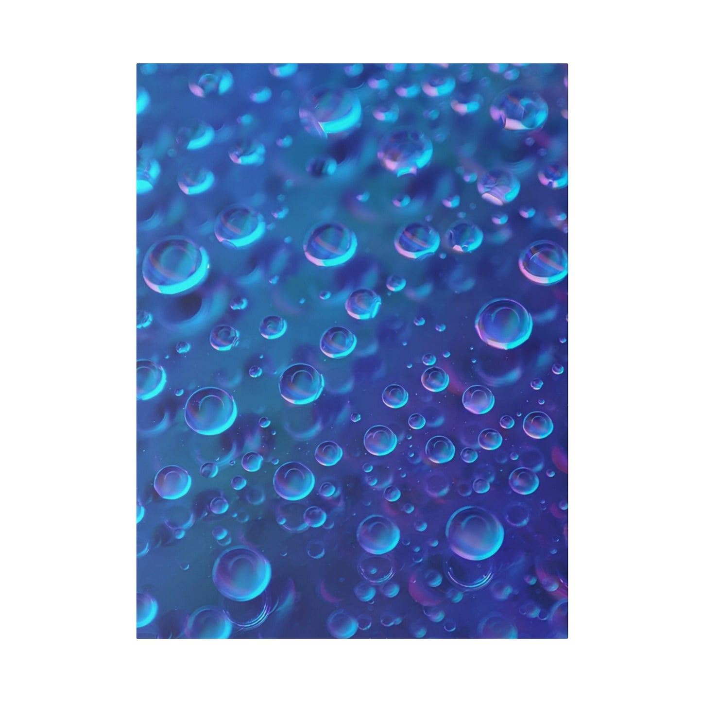 Abstract Blue and Purple Bubble Art Canvas Print