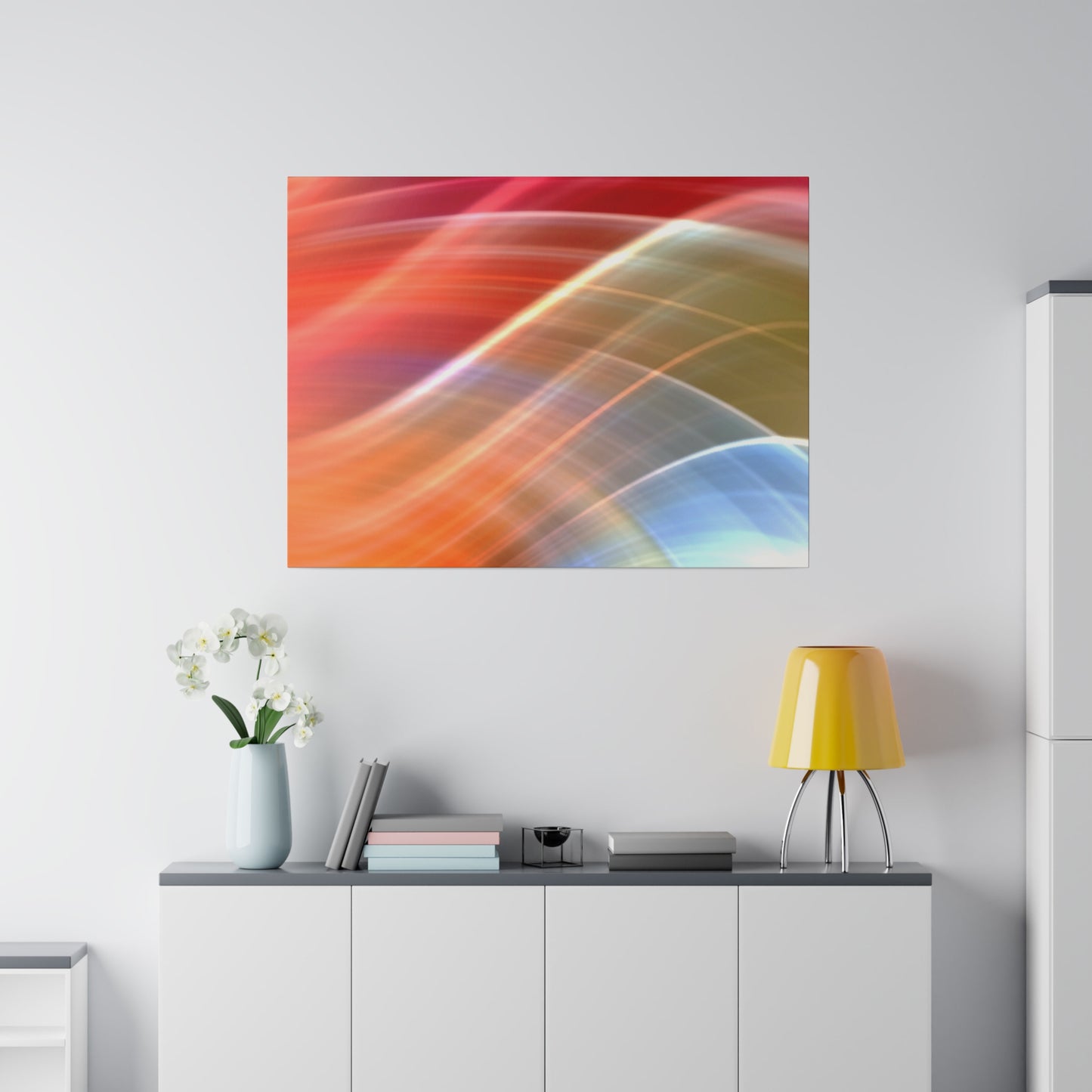 Radiant Waves Abstract Art Canvas Wall Art