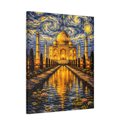 The Taj Mahal in a Starry Dream – Van Gogh Inspired Canvas Print in Van Gogh style canvas art, product image 46 of 60
