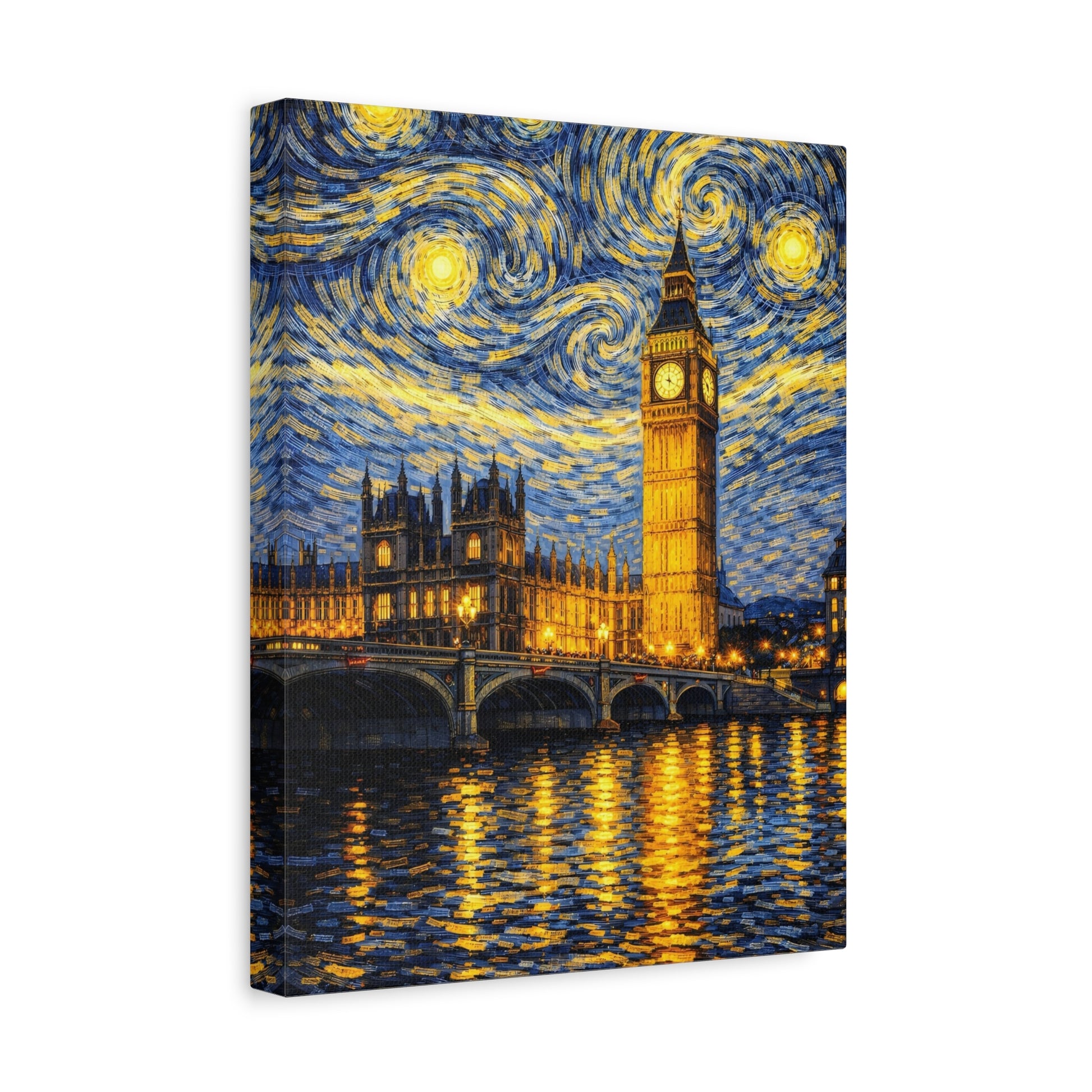 Big Ben Beneath a Starry Sky – Van Gogh Inspired Canvas Print in Van Gogh style canvas art, product image 23 of 64