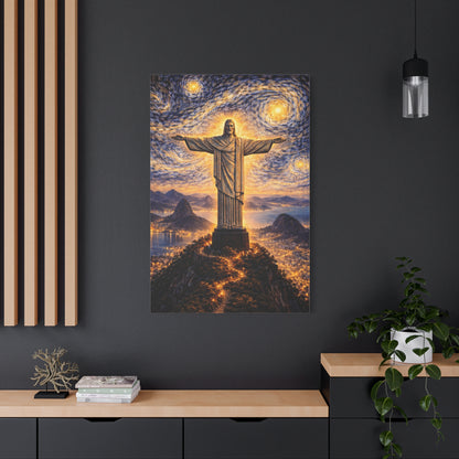 Christ the Redeemer Beneath a Starry Sky – Van Gogh Inspired canvas wall art, product image 61 of 64
