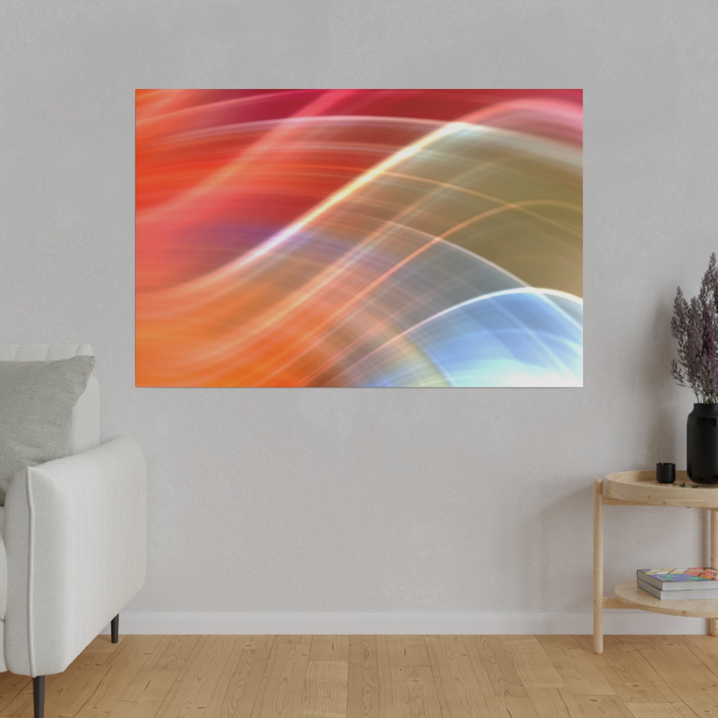 Radiant Waves Abstract Art Canvas Wall Art