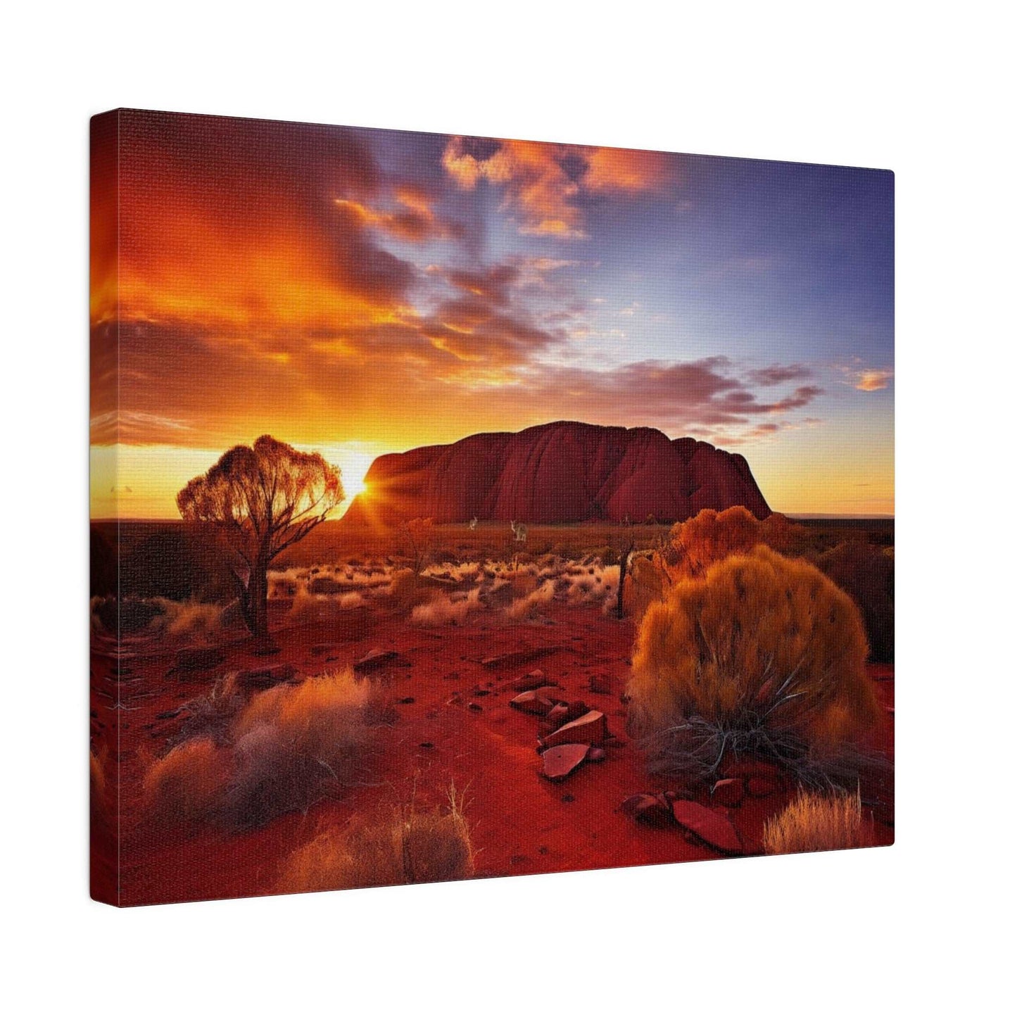 Desert Majesty: Uluru Sunset Canvas Print