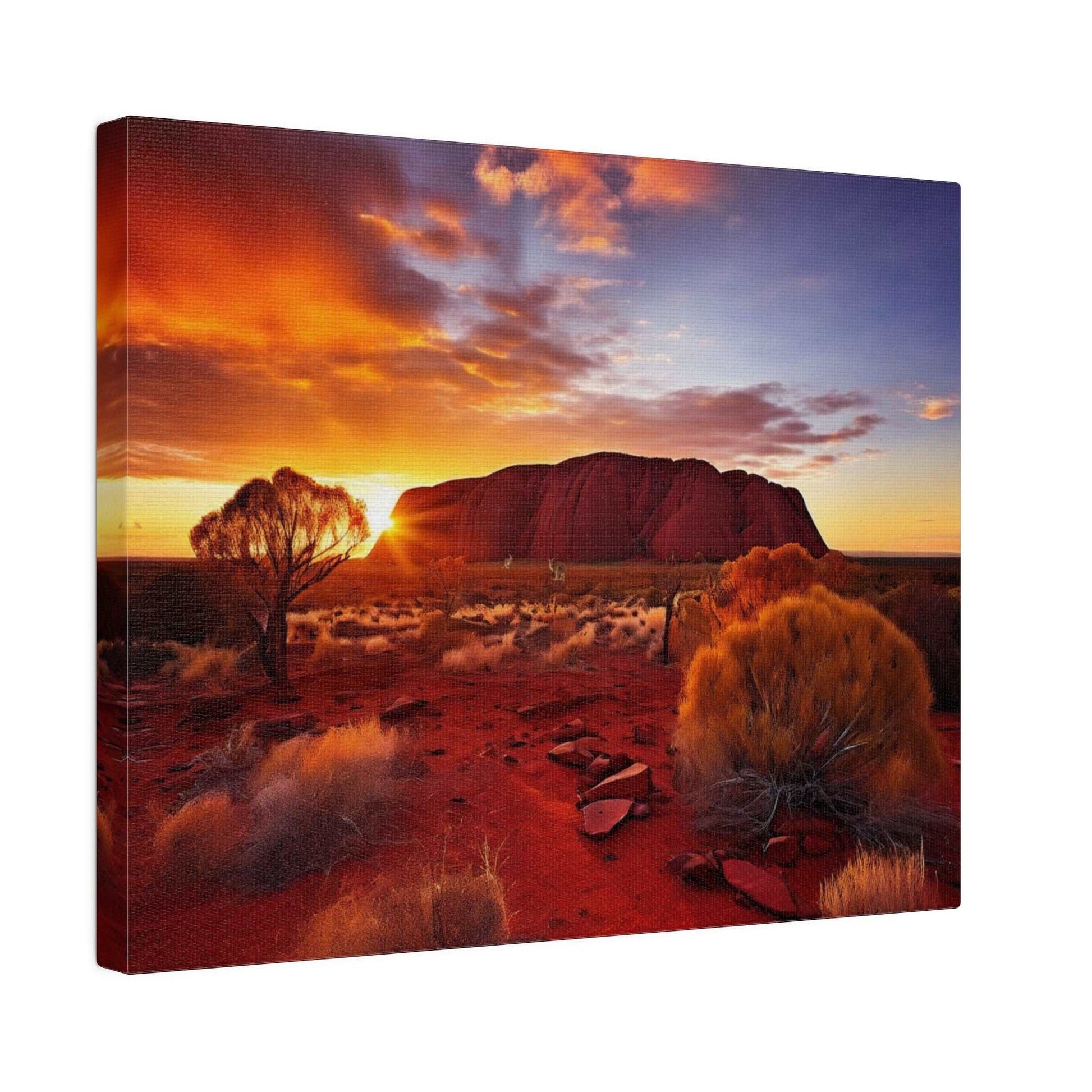 Desert Majesty: Uluru Sunset Canvas Print