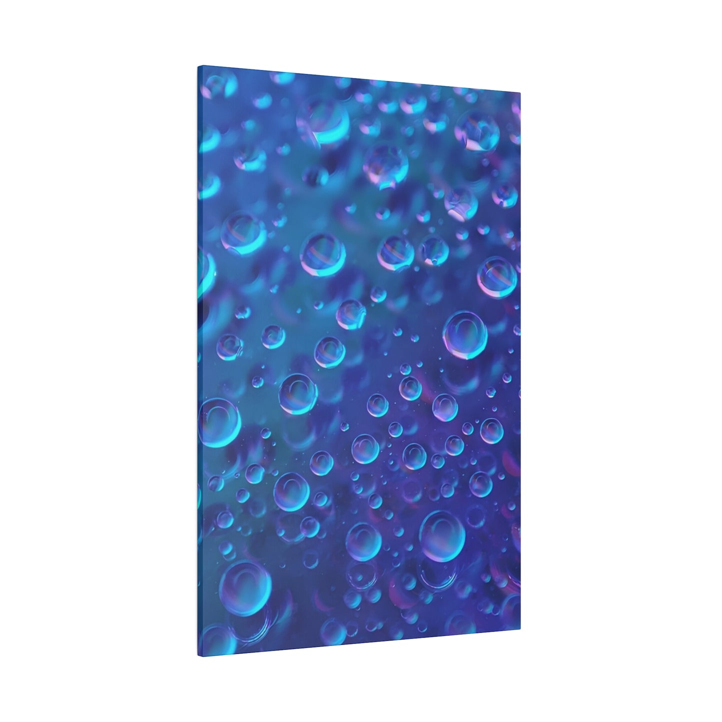 Abstract Blue and Purple Bubble Art Canvas Print