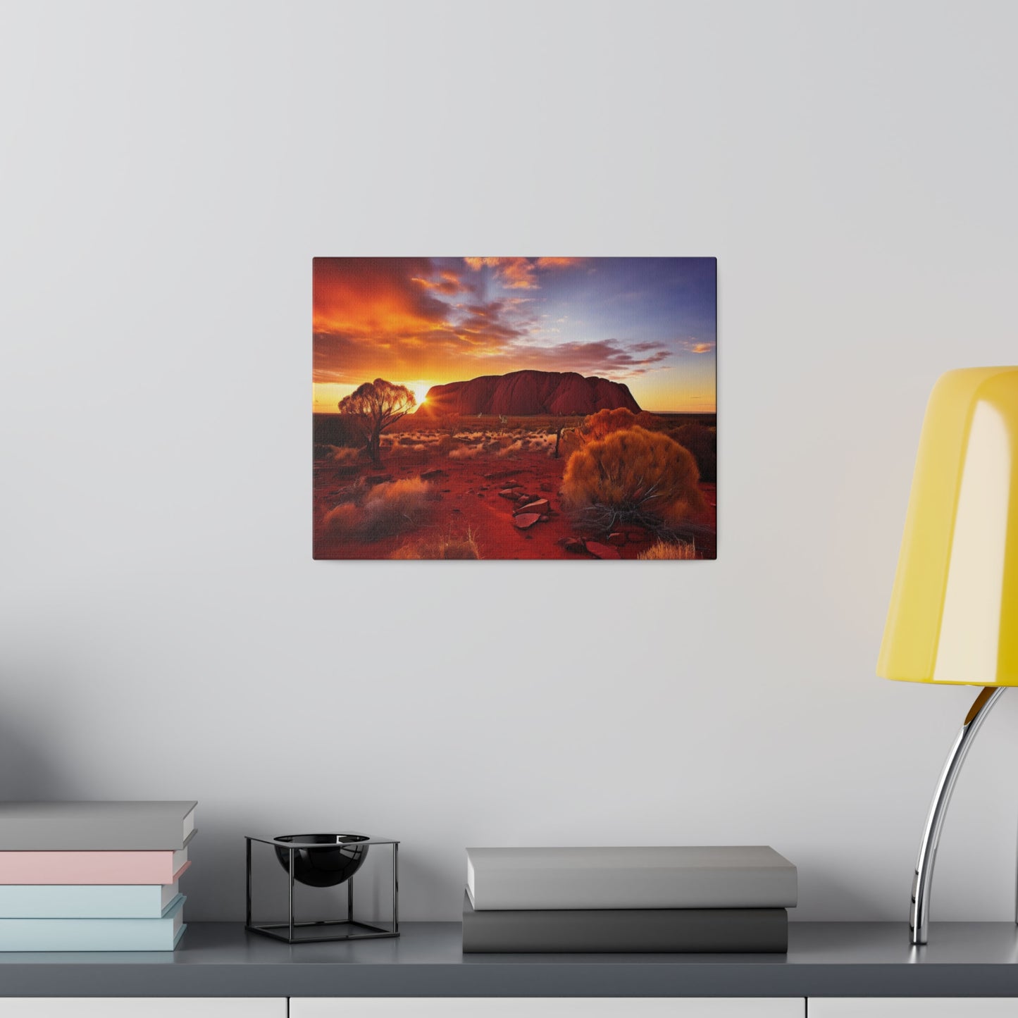 Desert Majesty: Uluru Sunset Canvas Print