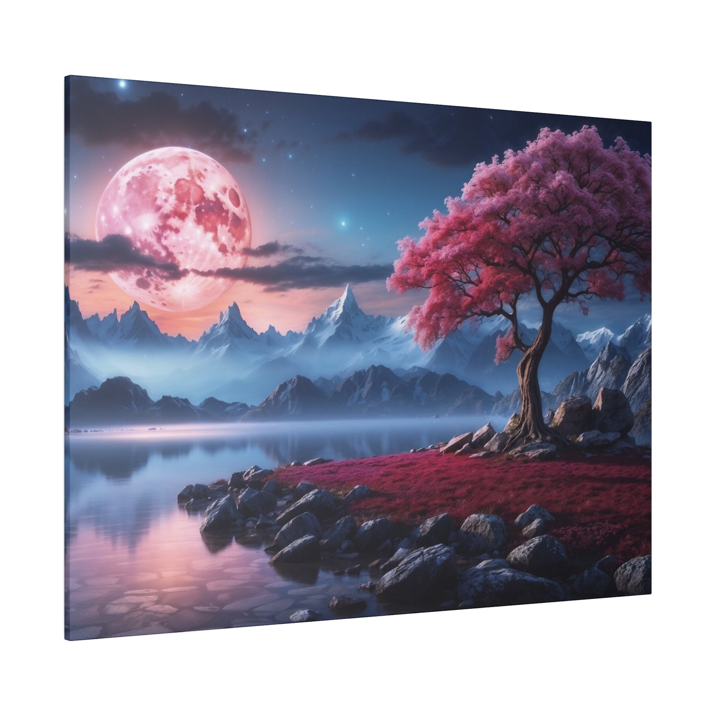 Mystical Moonlit Landscape Canvas Print