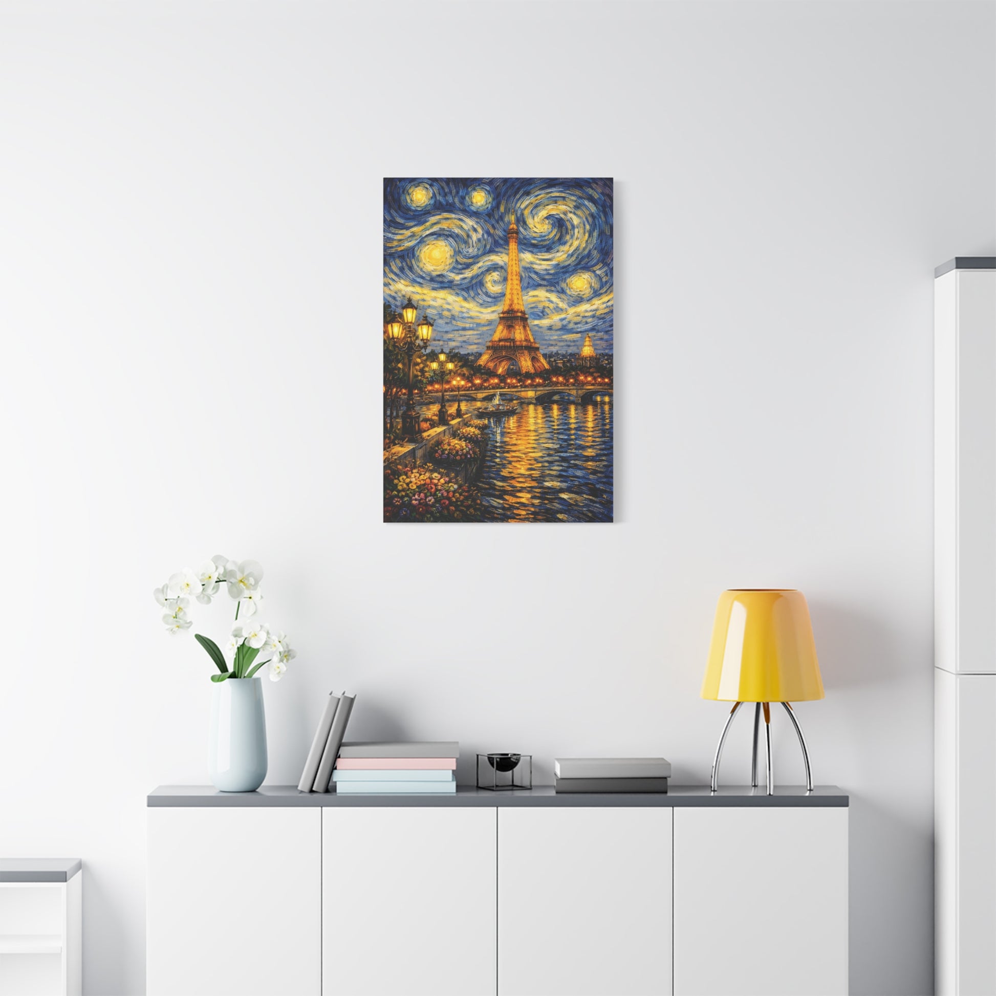 Paris in a Starry Dream – Eiffel Tower Van Gogh Inspired Canvas Print in Van Gogh style canvas art, product image 54 of 64