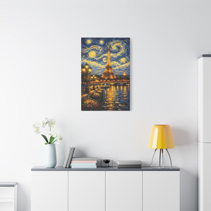 Paris in a Starry Dream – Eiffel Tower Van Gogh Inspired Canvas Print in Van Gogh style canvas art, product image 54 of 64