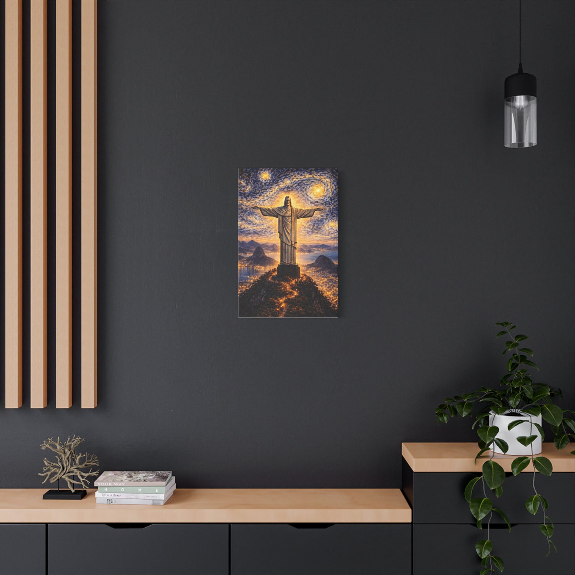 Christ the Redeemer Beneath a Starry Sky – Van Gogh Inspired canvas wall art, product image 37 of 64