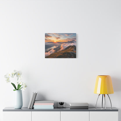 Golden Summit Above the Clouds Canvas Canvas image 40