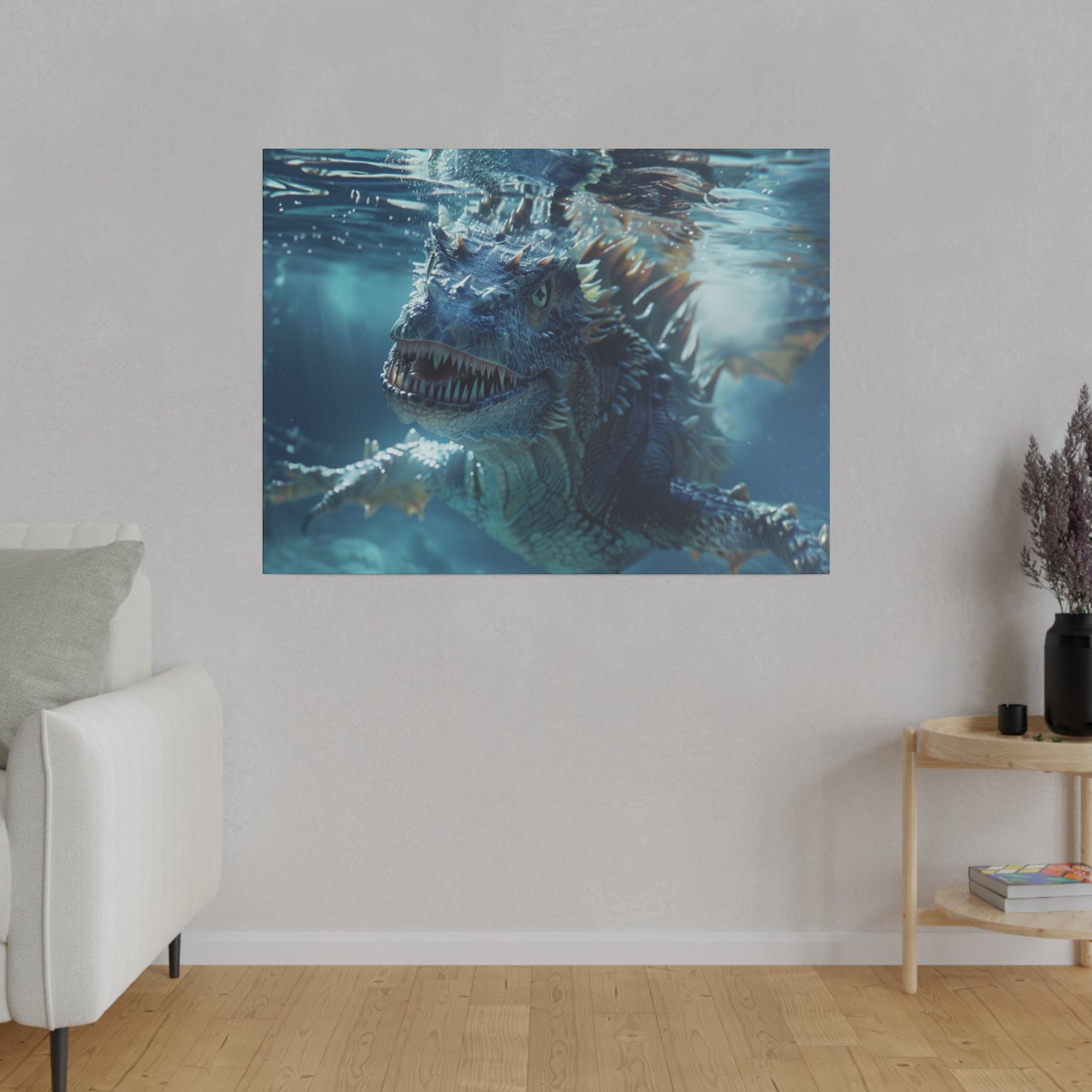 Underwater Dragon Encounter Wall Art