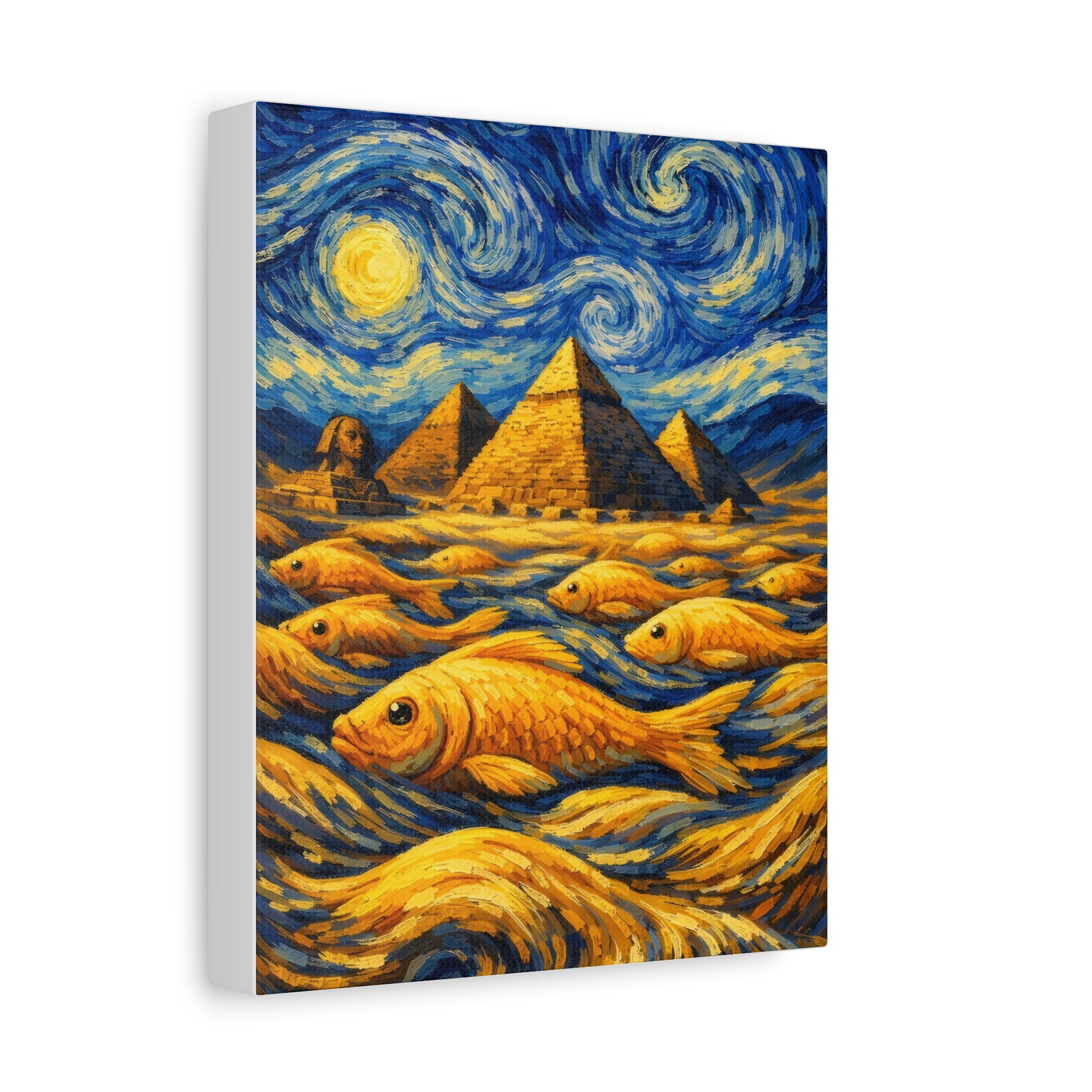 Golden Currents Over Giza – Van Gogh Inspired canvas wall art, product image 1 of 52