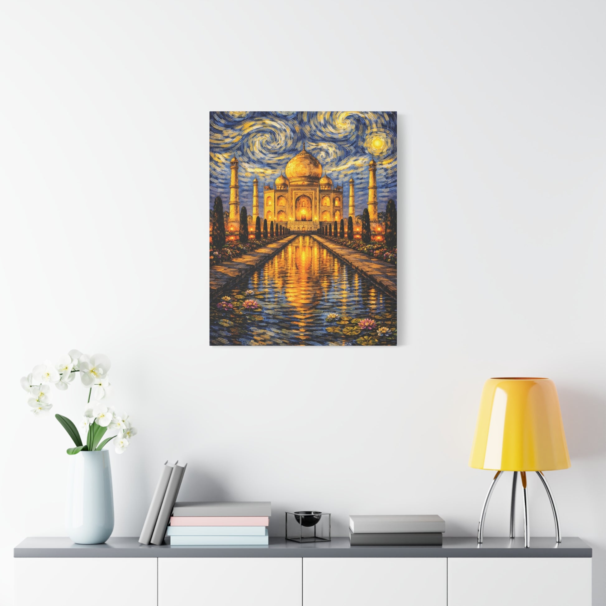 The Taj Mahal in a Starry Dream – Van Gogh Inspired Canvas Print in Van Gogh style canvas art, product image 47 of 60