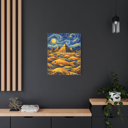 Golden Currents Over Giza – Van Gogh Inspired canvas wall art, product image 43 of 52