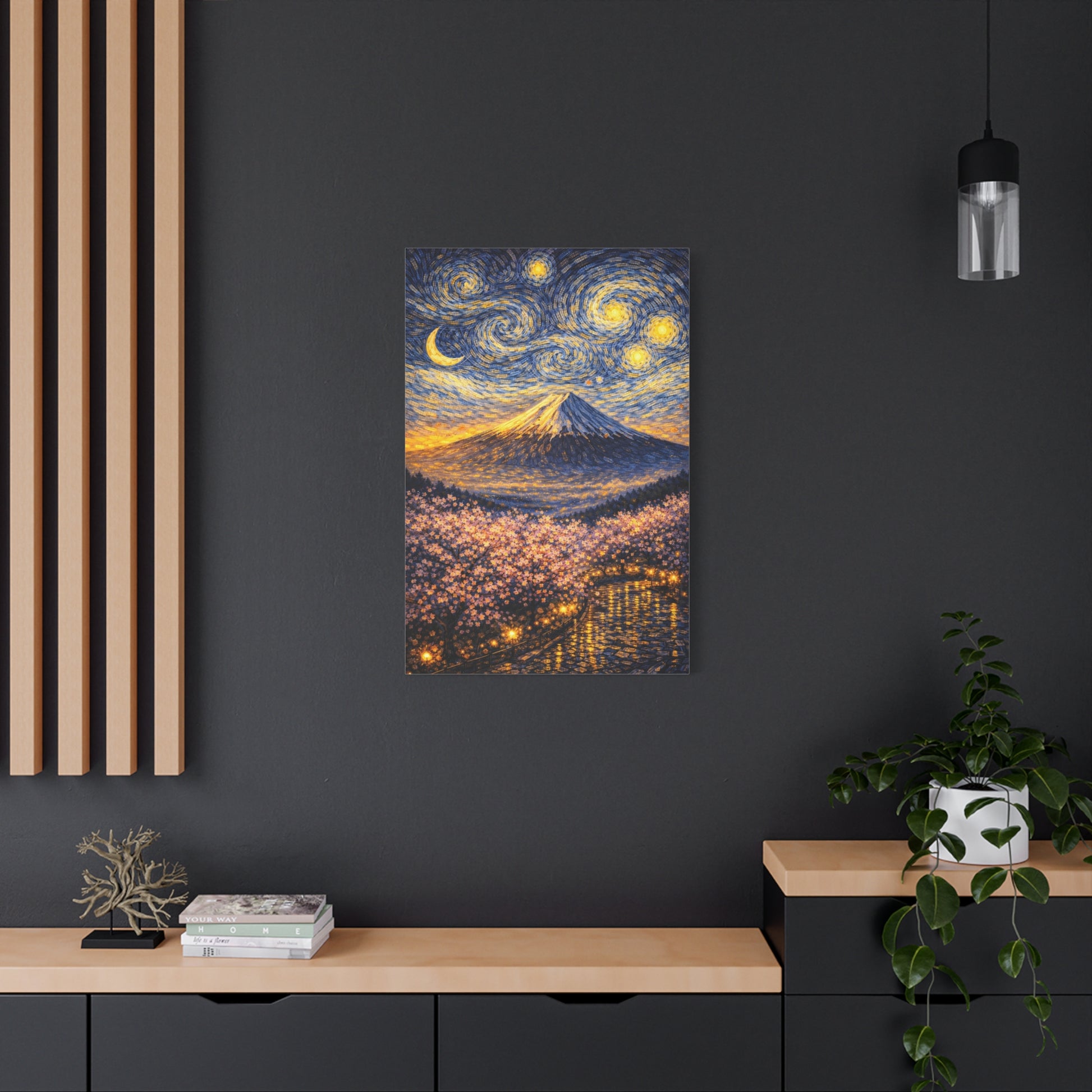 Mount Fuji Under a Starry Sky – Van Gogh Inspired canvas wall art, product image 55 of 64
