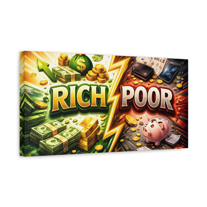 Rich vs Poor Abstract Money Mindset Canvas Canvas image 34