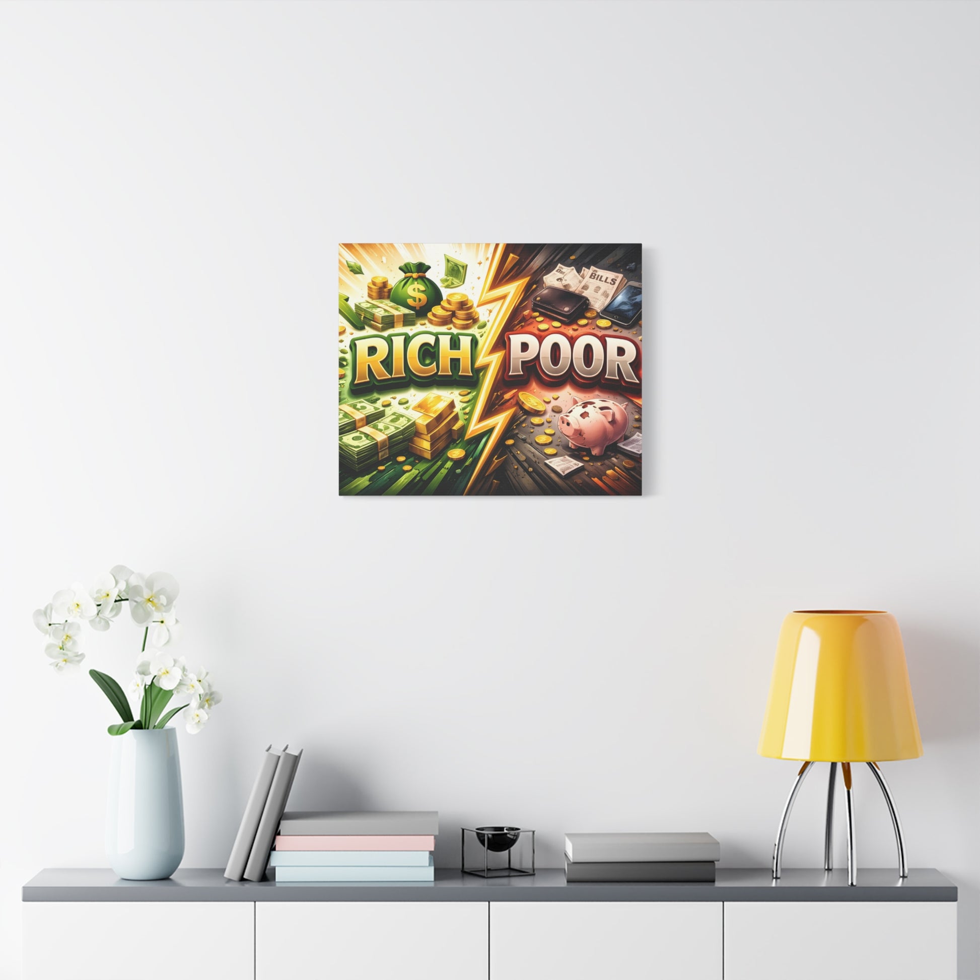 Rich vs Poor Abstract Money Mindset Canvas Canvas image 47