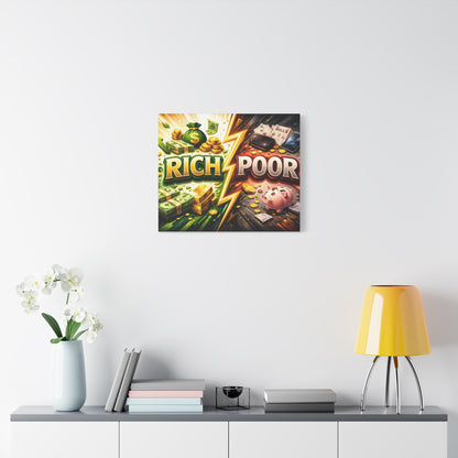 Rich vs Poor Abstract Money Mindset Canvas Canvas image 47