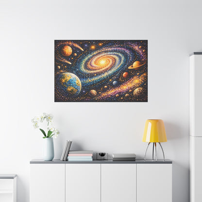 Galaxy Spiral Matte Canvas Wall Art — Colorful Space Planets Decor Canvas image 65