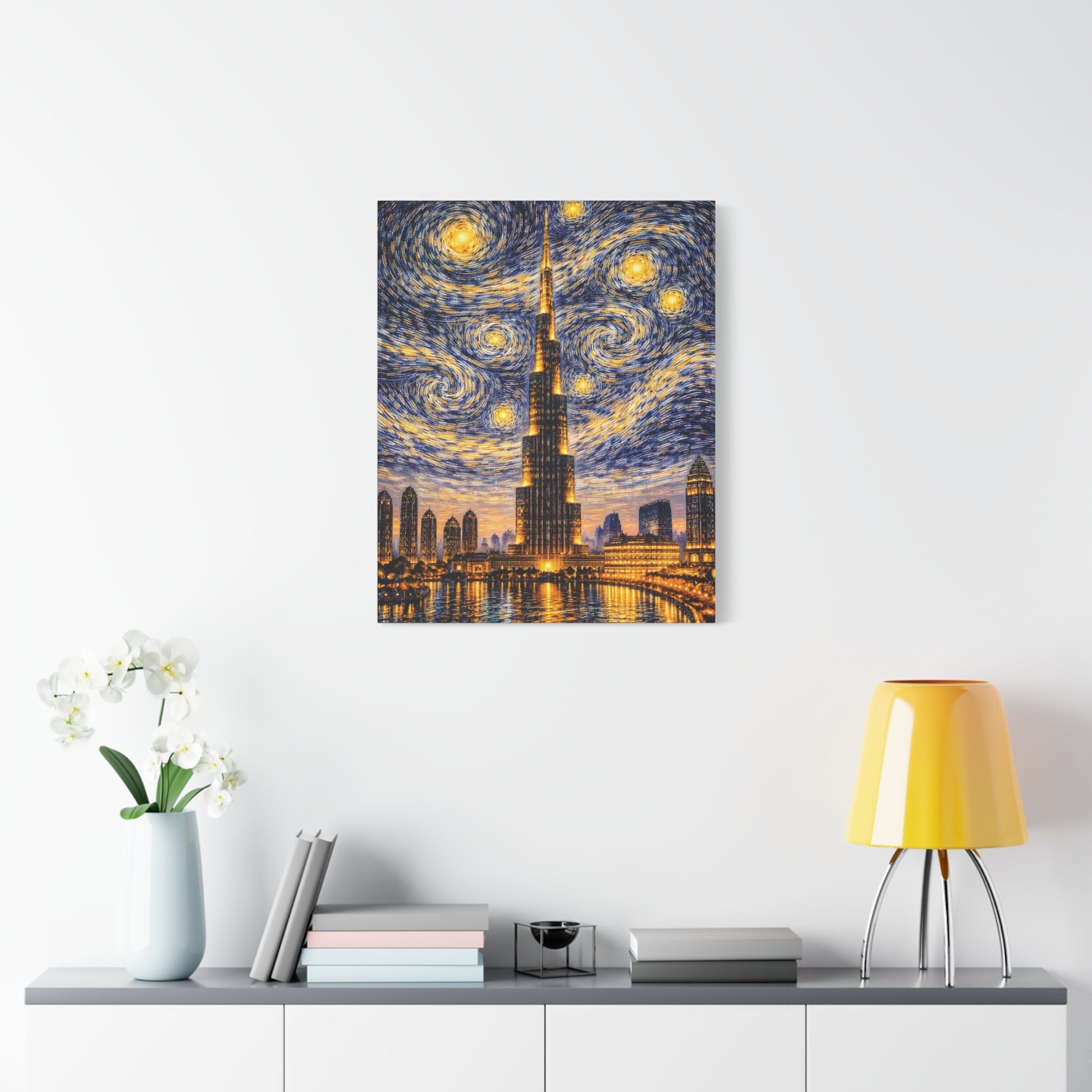 Burj Khalifa Beneath a Starry Sky – Van Gogh Inspired canvas wall art, product image 52 of 68
