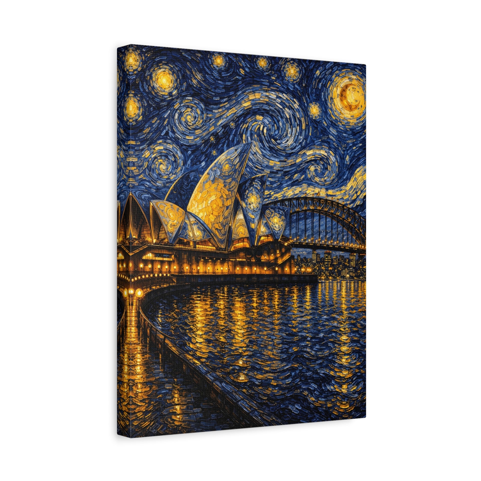 Sydney Opera House in a Starry Dream – Van Gogh Inspired Canvas Print in Van Gogh style canvas art, product image 25 of 60