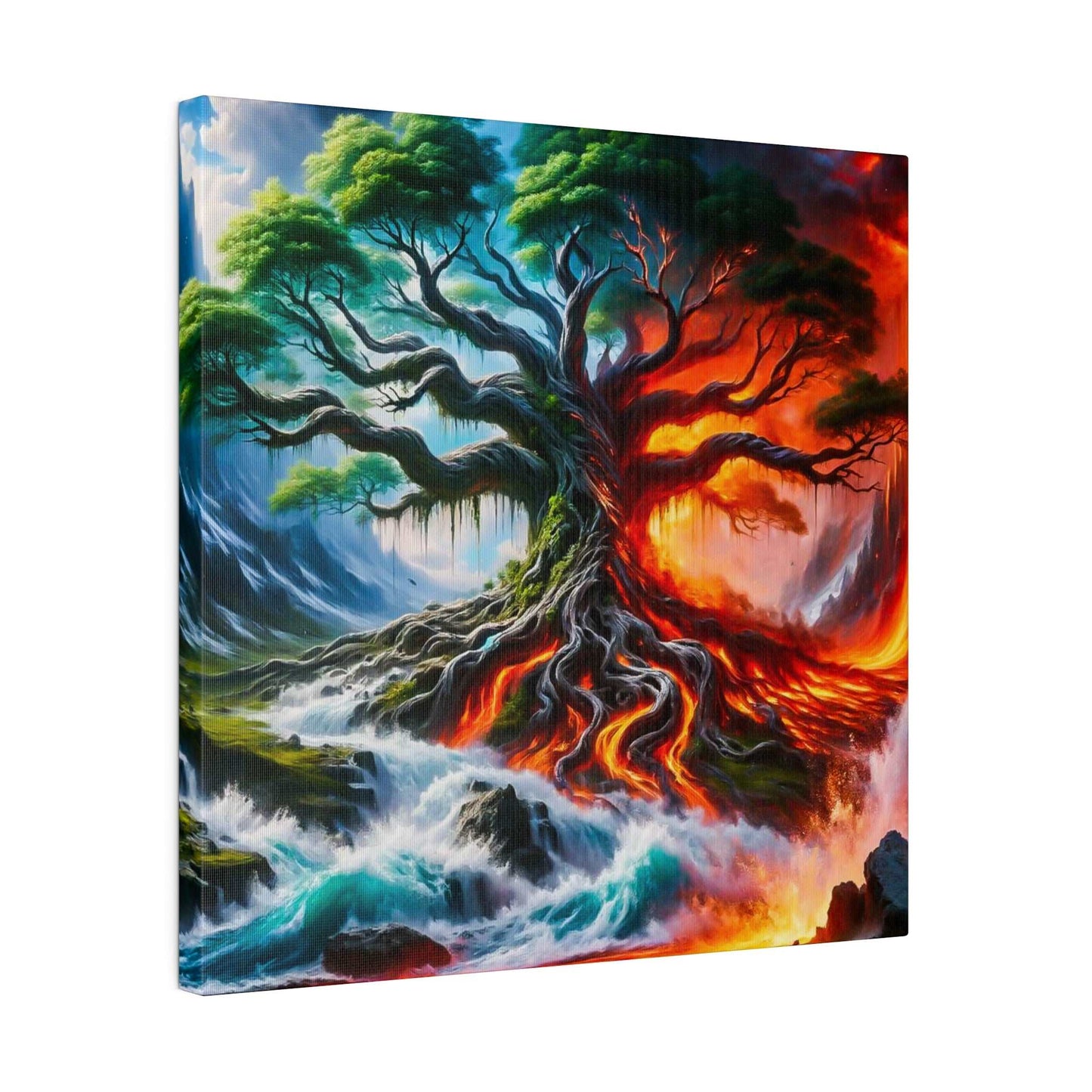 Ethereal Fusion: Elemental Forces Canvas Art