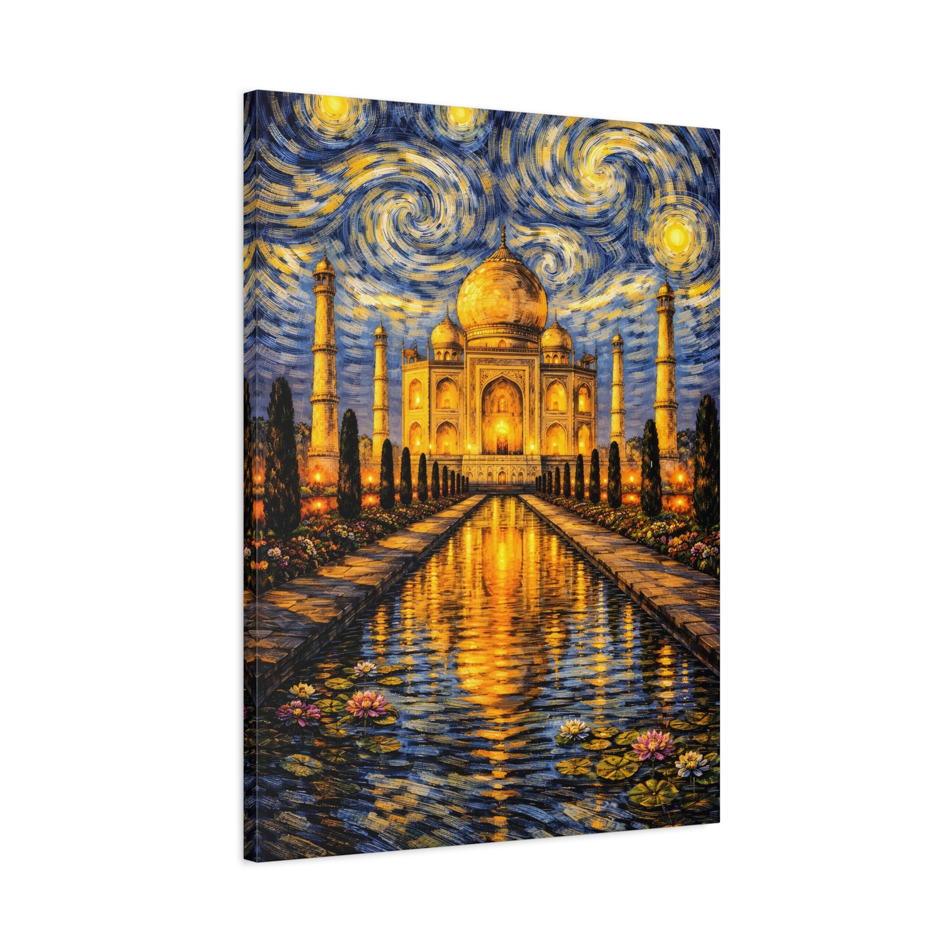 The Taj Mahal in a Starry Dream – Van Gogh Inspired Canvas Print in Van Gogh style canvas art, product image 49 of 60