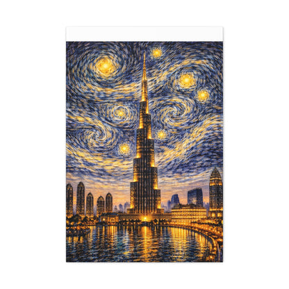 Burj Khalifa Beneath a Starry Sky – Van Gogh Inspired canvas wall art, product image 14 of 68