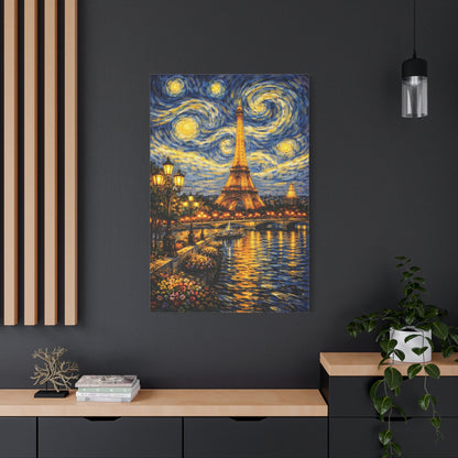 Paris in a Starry Dream – Eiffel Tower Van Gogh Inspired Canvas Print in Van Gogh style canvas art, product image 61 of 64