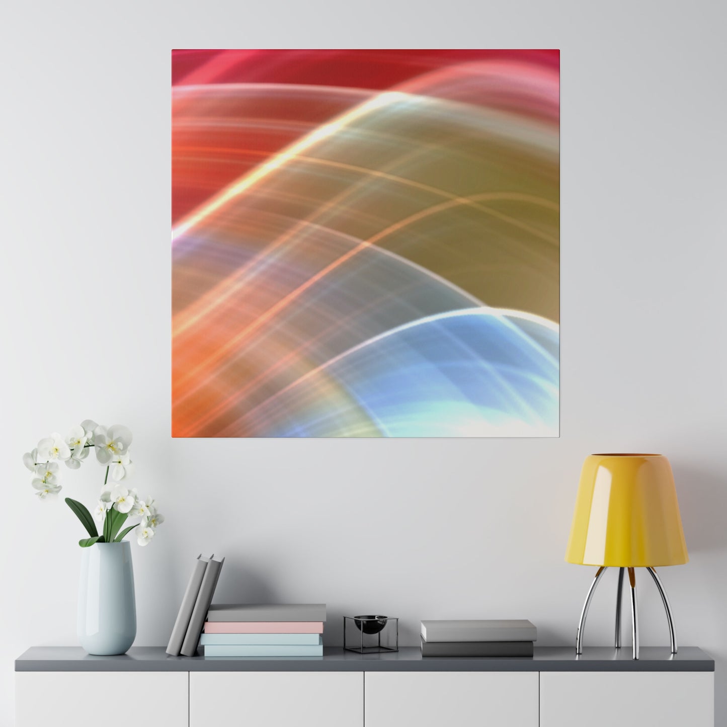 Radiant Waves Abstract Art Canvas Wall Art