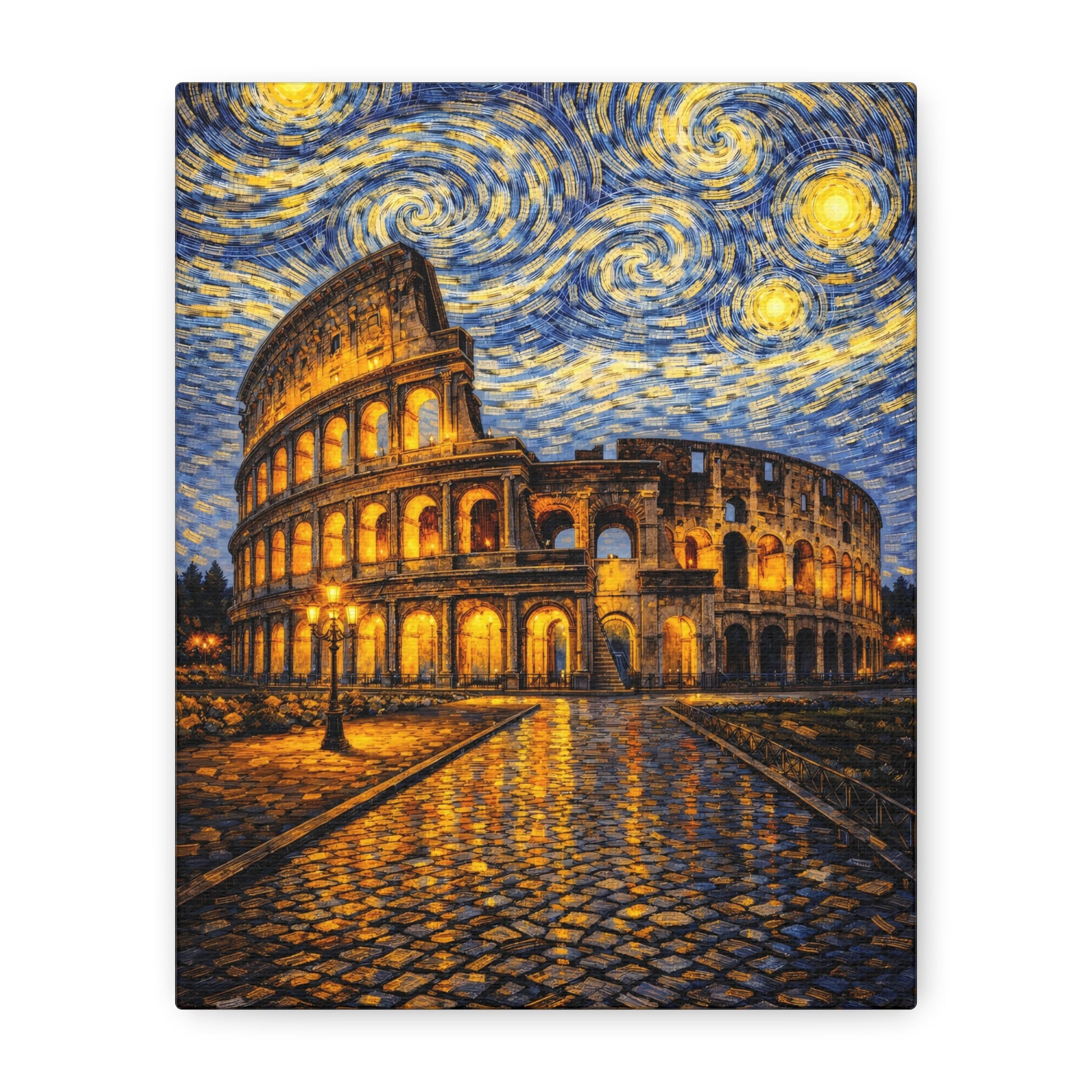 The Colosseum Under a Starry Sky – Van Gogh Inspired Canvas Print in Van Gogh style canvas art, product image 1 of 60