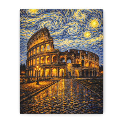 The Colosseum Under a Starry Sky – Van Gogh Inspired Canvas Print in Van Gogh style canvas art, product image 1 of 60
