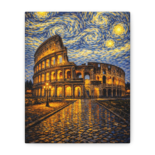 The Colosseum Under a Starry Sky – Van Gogh Inspired Canvas Print in Van Gogh style canvas art, product image 1 of 60