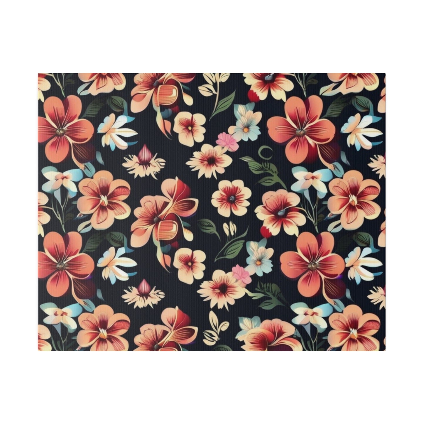 Vibrant Floral Pattern Canvas Art