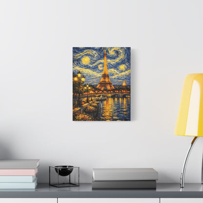 Paris in a Starry Dream – Eiffel Tower Van Gogh Inspired Canvas Print in Van Gogh style canvas art, product image 24 of 64