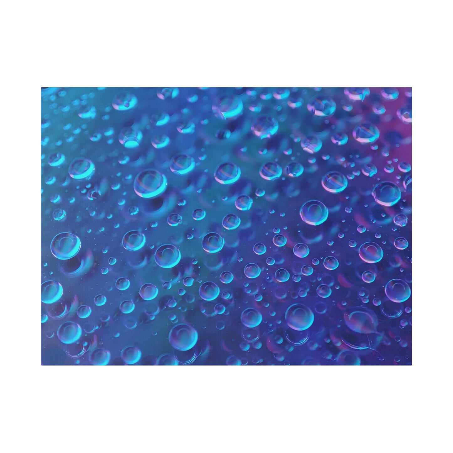 Abstract Blue and Purple Bubble Art Canvas Print