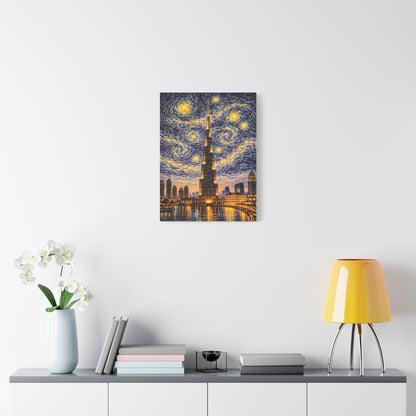 Burj Khalifa Beneath a Starry Sky – Van Gogh Inspired canvas wall art, product image 43 of 68