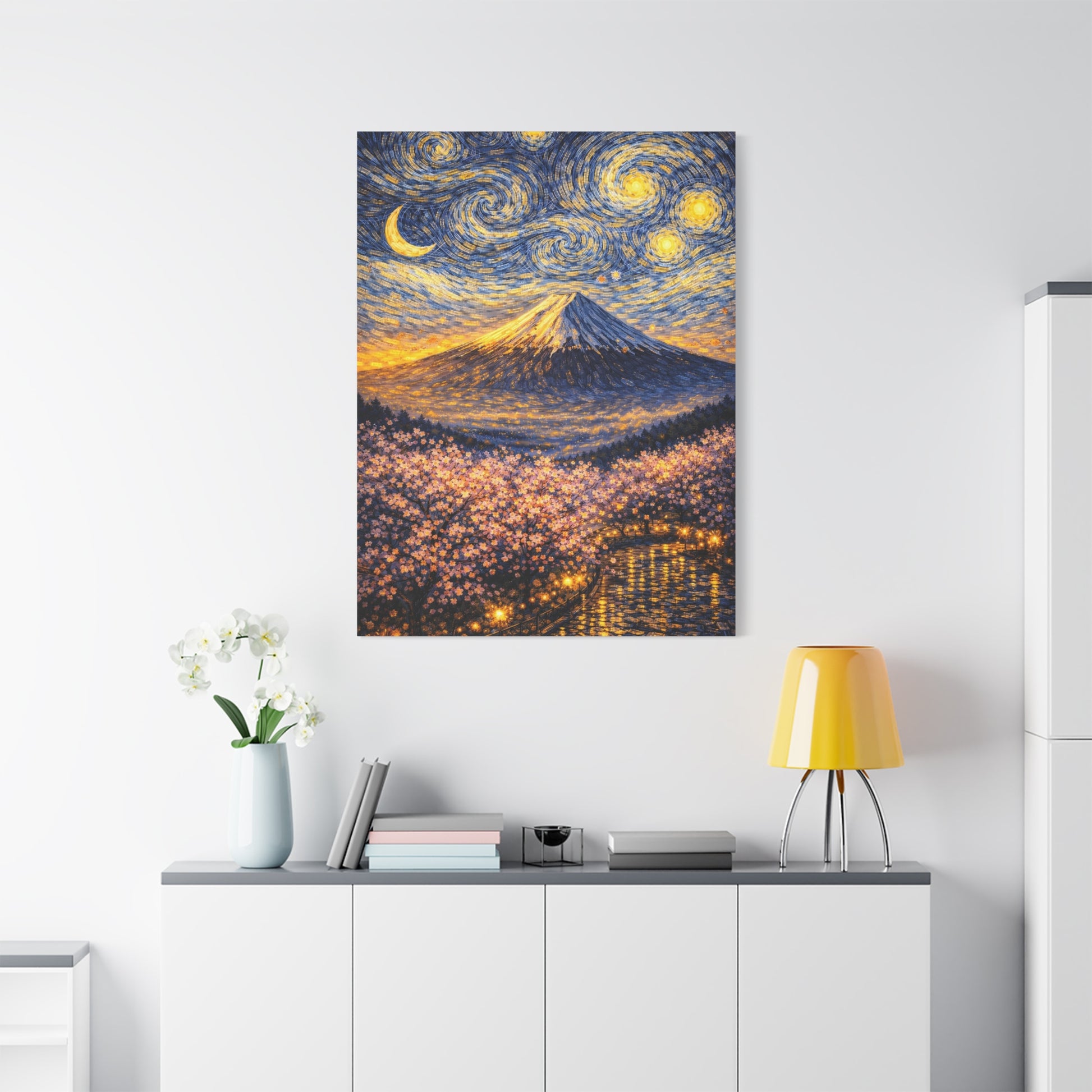 Mount Fuji Under a Starry Sky – Van Gogh Inspired canvas wall art, product image 63 of 64