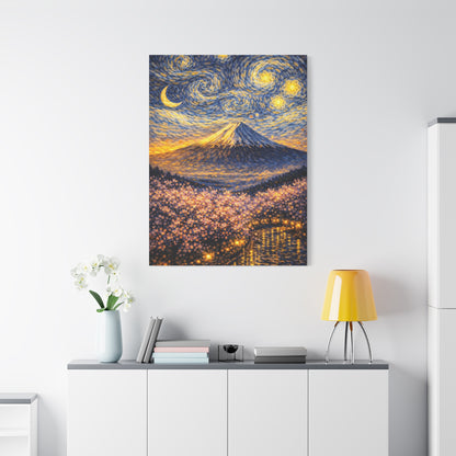 Mount Fuji Under a Starry Sky – Van Gogh Inspired canvas wall art, product image 63 of 64