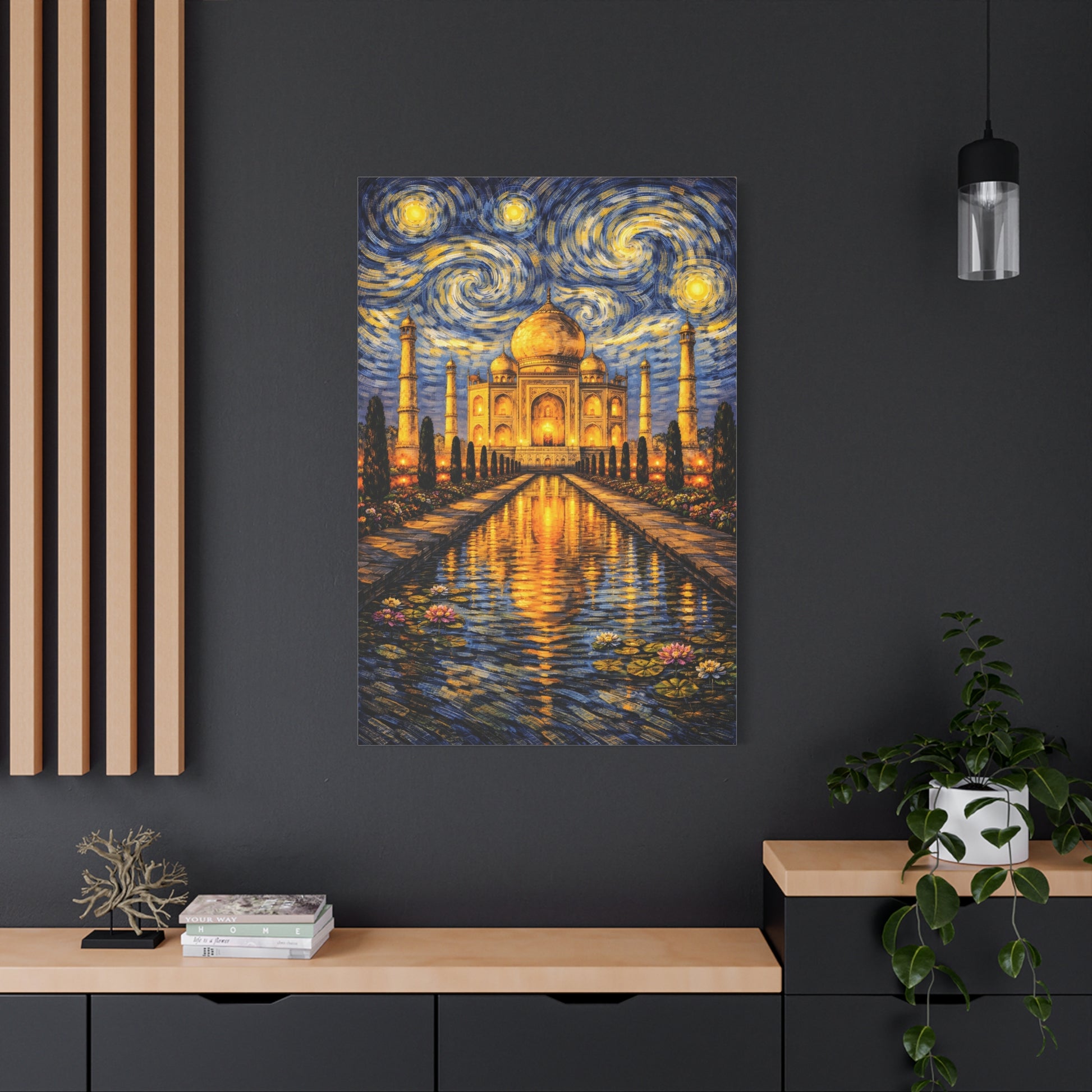 The Taj Mahal in a Starry Dream – Van Gogh Inspired Canvas Print in Van Gogh style canvas art, product image 57 of 60
