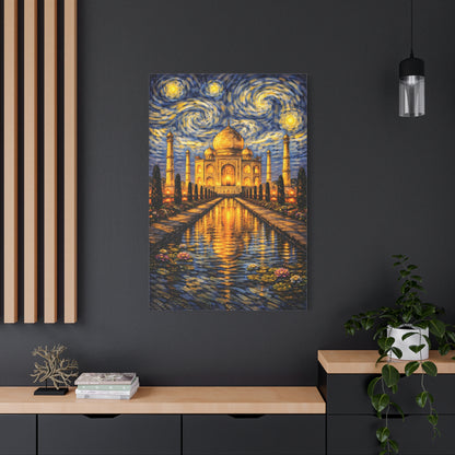 The Taj Mahal in a Starry Dream – Van Gogh Inspired Canvas Print in Van Gogh style canvas art, product image 57 of 60