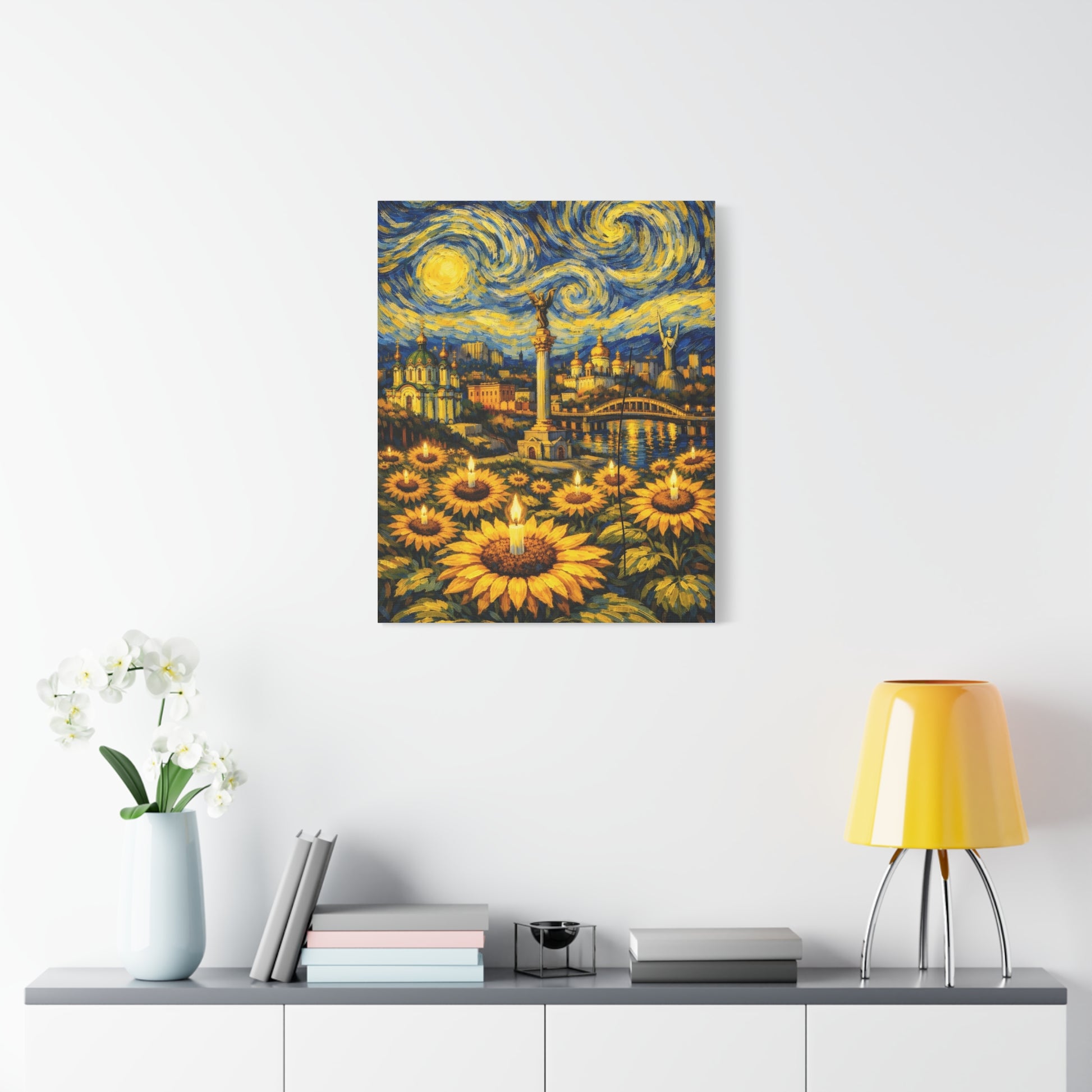 Kyiv Under a Starry Sky – Van Gogh Inspired Canvas Print in Van Gogh style canvas art, product image 41 of 48